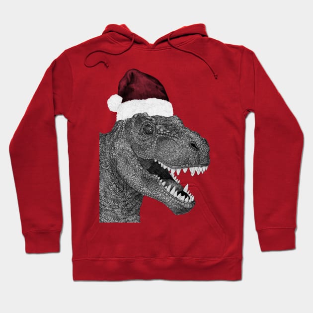 Santa-saurus Rex Hoodie by ECMazur